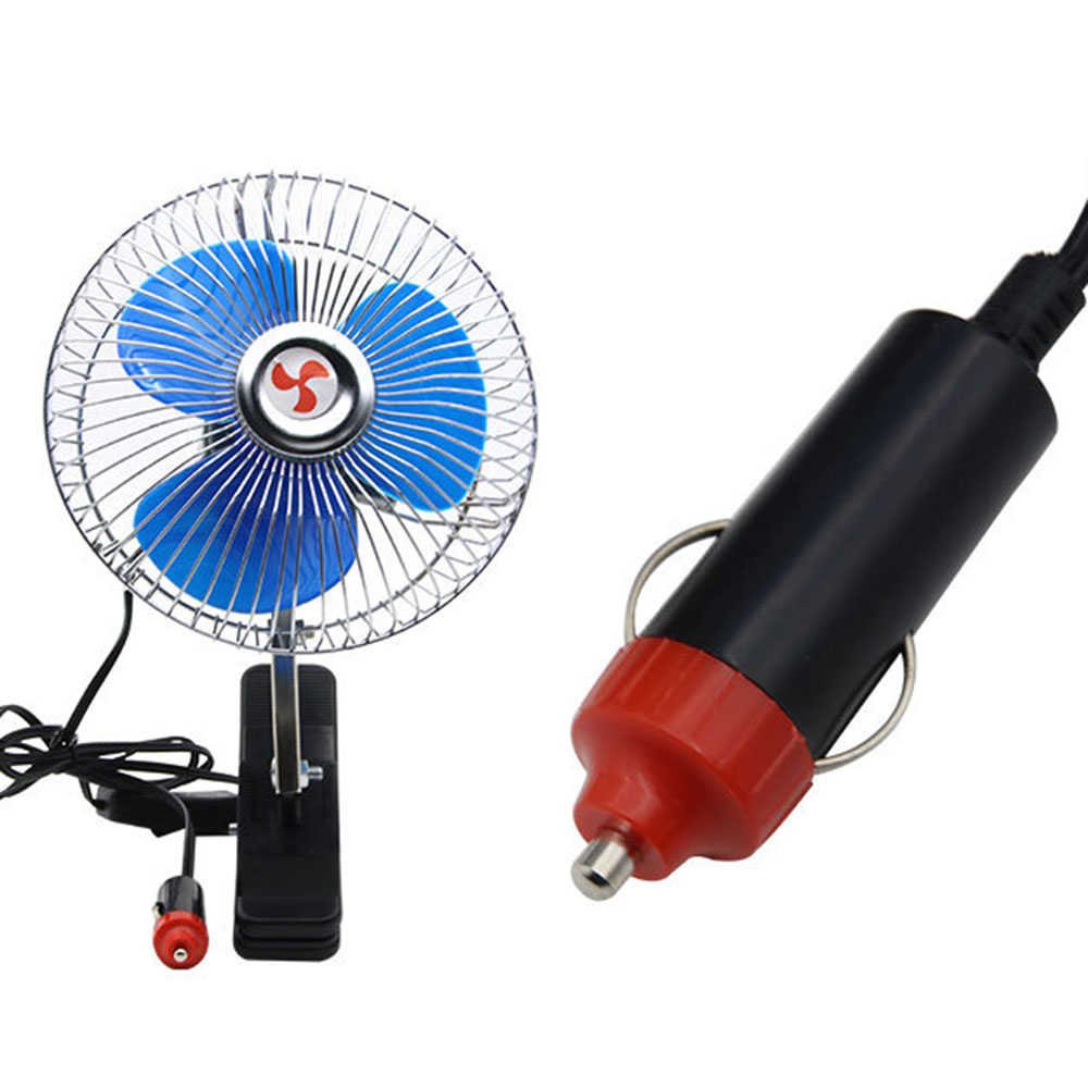 Charmgle 6/8/10inches DC 12V/24V Half/All Cover Car/Truck Fan Clip Fan Vehicle Electric (12V, 6 in. Half Cover)