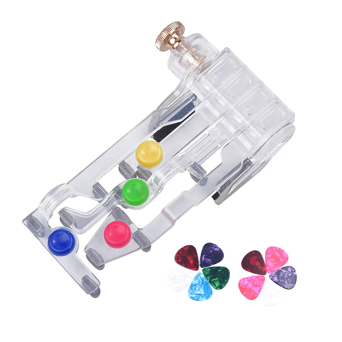 Guitar Beginner One-Key Chord Assisted Learning Tools Classical Chord Guitar Practice Tool for Trainer Beginners, Just Press Buttons and Play