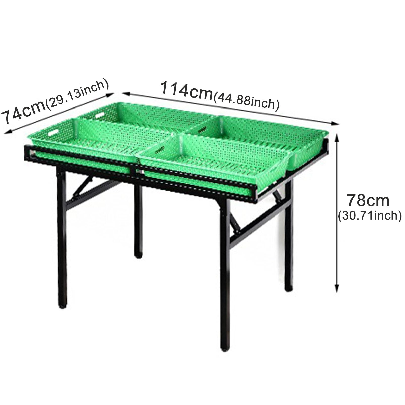 Supporto di frutta di mercato del cesto di esposizione di verdure di plastica per la soluzione di stoccaggio della cucina della dispensa della spesa conveniente scaffale di esposizione per i negozi di