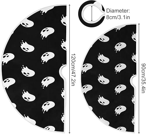 Miniatura 9 de Falda de árbol de Navidad plateada con copos de nieve, decoración de árbol de Navidad gris de invierno de 35 pulgadas para suministros de fiesta