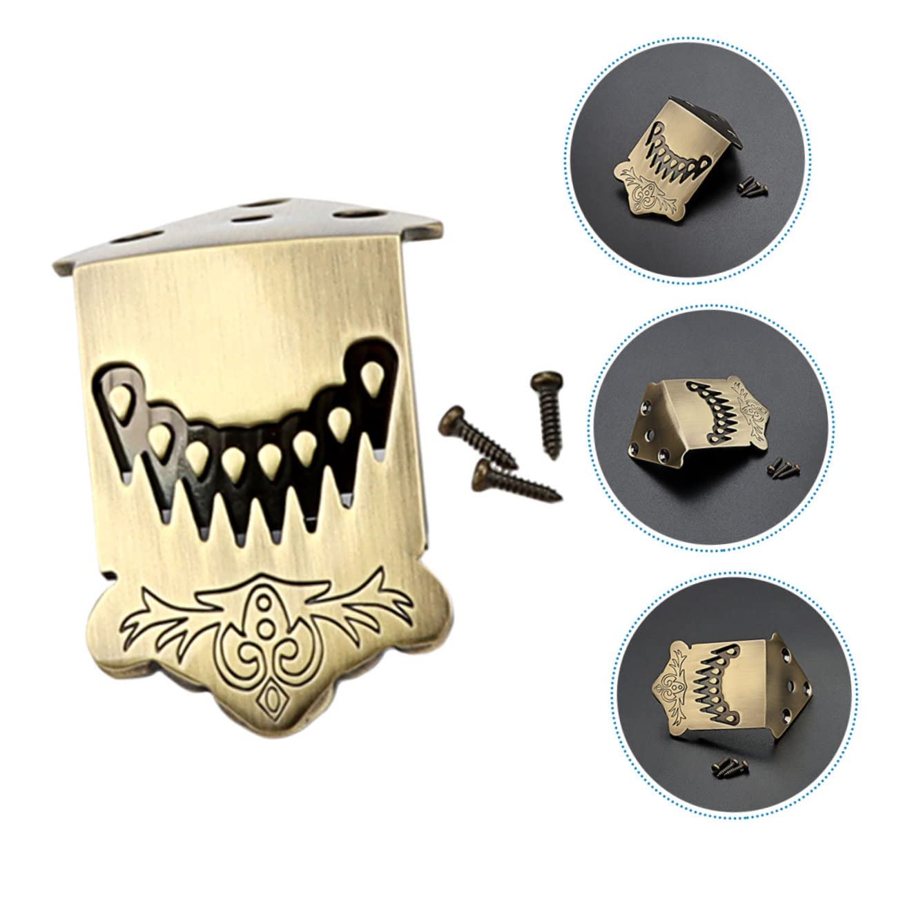 ibasenice 5pièces Mandoline Cordes Queue Métal Arqué Avec Motif Plume Accessoire Pour Améliorer Intonation Volume
