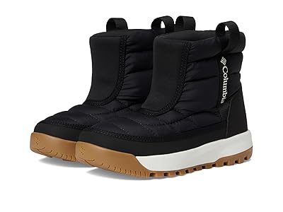 Columbia Kids Snowtrottm Mid (Toddler/Little Kid/Big Kid) Kids Shoes Black/Sea Salt : 3 Little Kid M, Synthetic