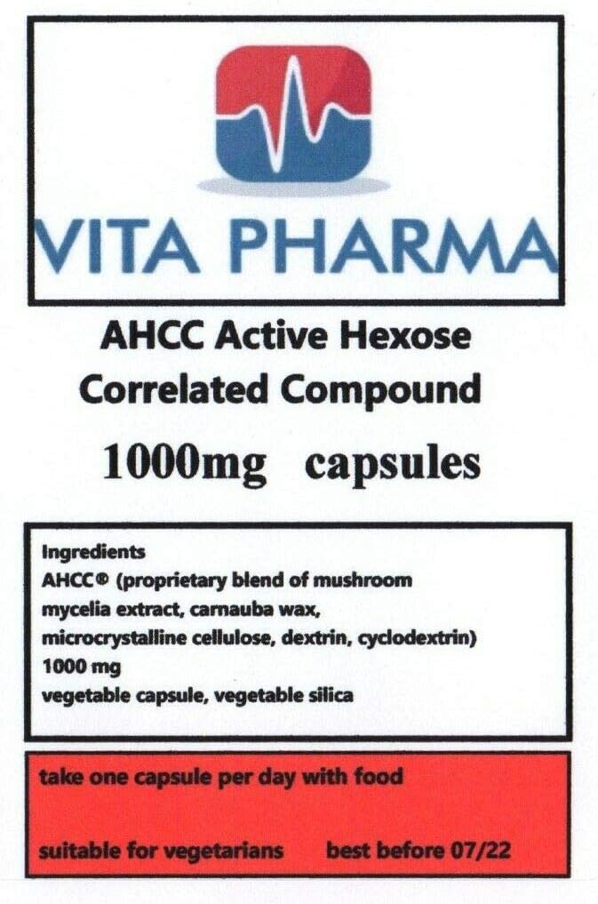 AHCC Active HEXOSE CORRELATED Compound 1000 mg 120 caps