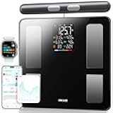 Smart Scale for Body Weight, 8 Electrodes Digital Bathroom Scale with BMI, Body fat, Muscle Mass, 27 Body Composition Measurement, Bathroom Smart Scales with Larger Platform, LCD Screen, 400lbs