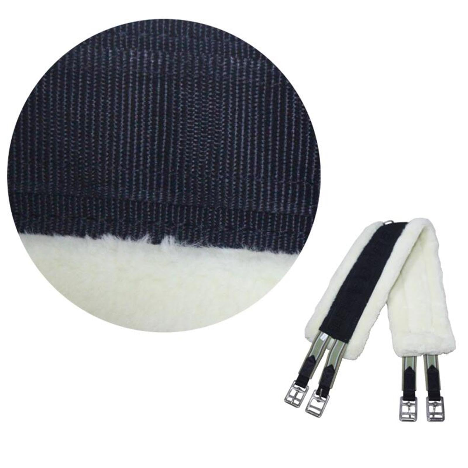 Cincha para Caballo de, Correa Corta con Hebillas de Acero Inoxidable Cincha Recta Transpirable para Entrenamiento de Calentamiento-con Anillo D Central