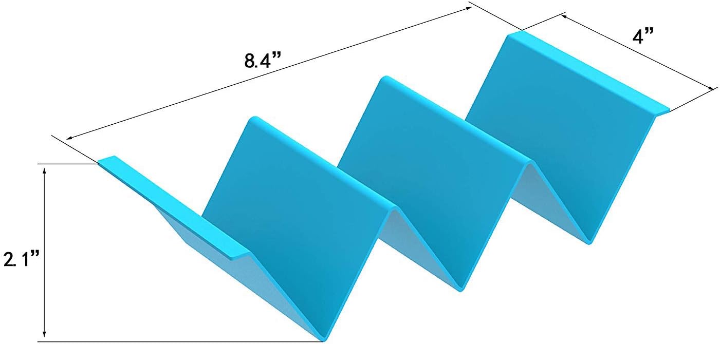 Authеntіс Crаzу Dеаlѕ GINKGO Colorful Taco Holders set of 6, Taco Rack/Truck/Tray/Plates with Handles Holds Up 2 or 3 Tacos Each, Healthy PP Material Very Hard and Sturdy, Dishwasher & Microwave Safe (4)