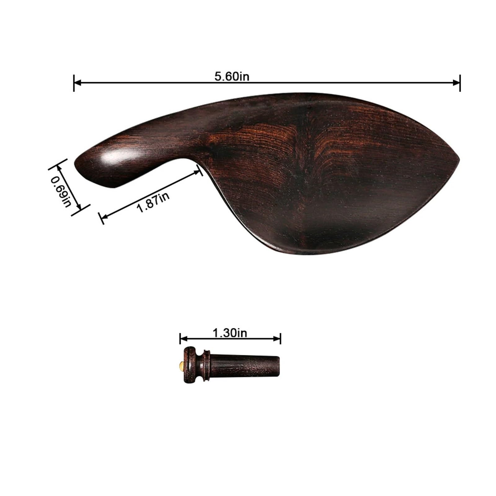 Juego de piezas de violín 4/4, clavijas de violín de madera de ébano, clavija final for reposapiés, pieza trasera de afinador, preciosos accesorios for violín