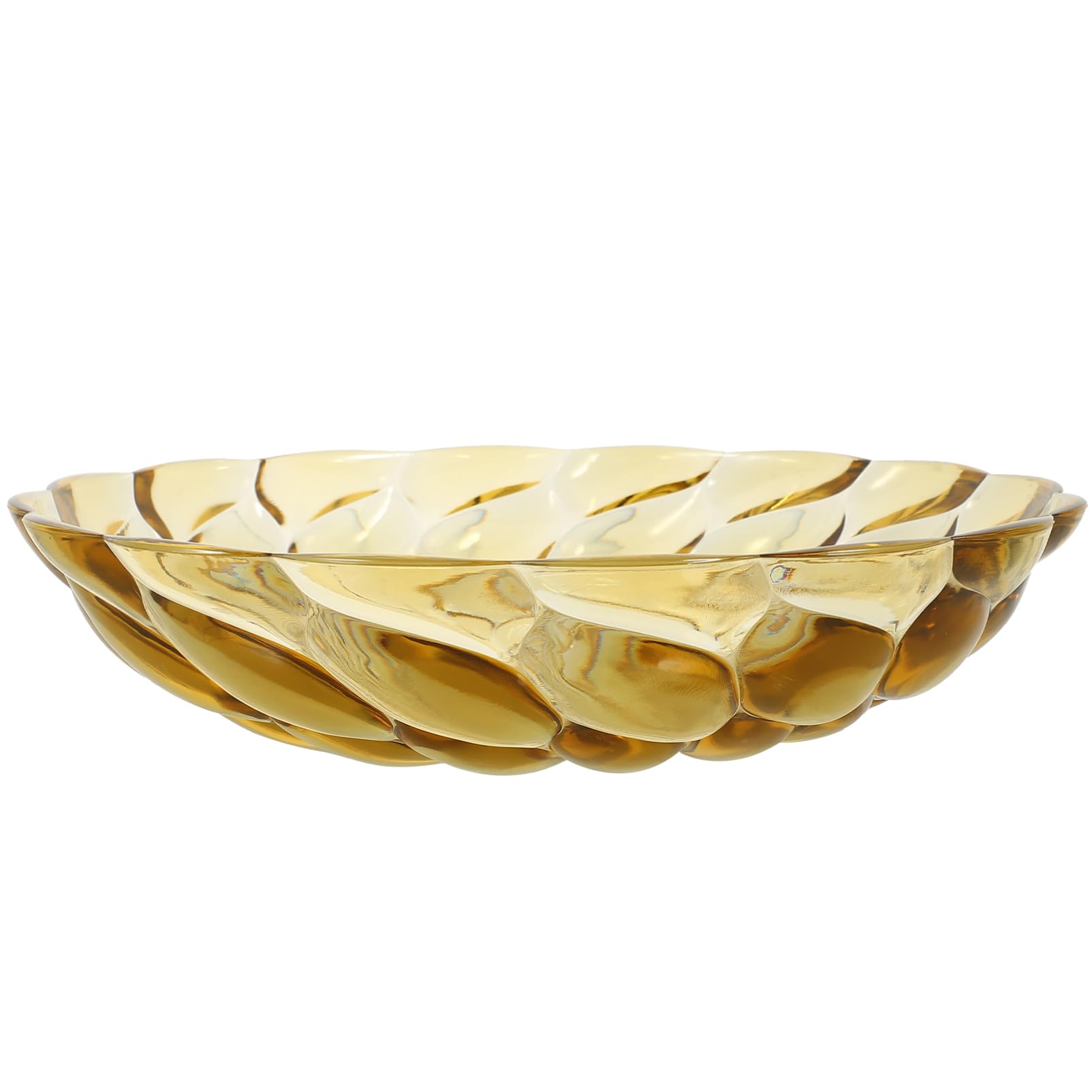 Cabilock Elegant Plastic Flower Embossed Snack Plate Fruit Storage Dish for Home Use for Dried Fruits Desserts and Candy Display present Option