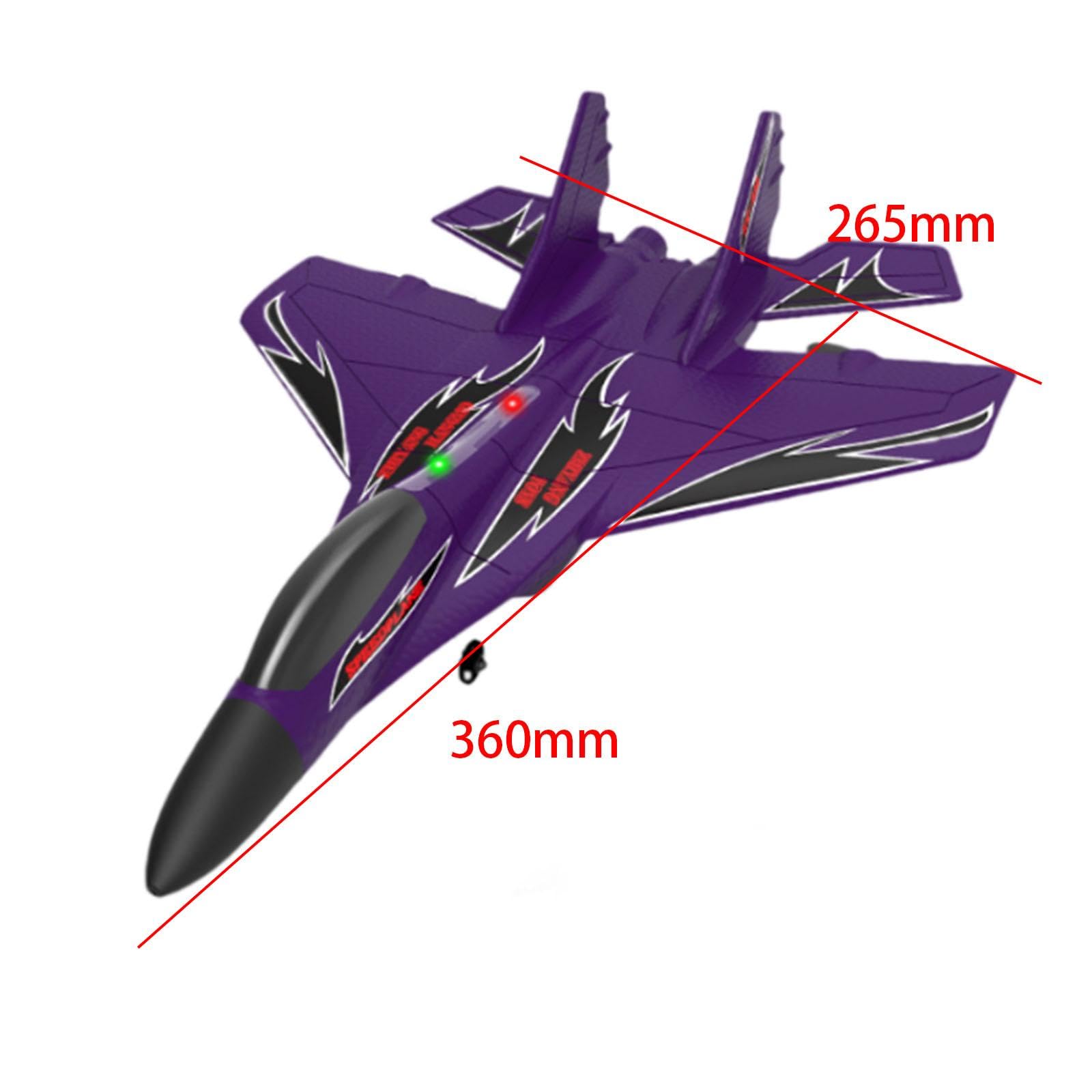 Milageto Avión RC Planeador RC Avión Teledirigido Estructura Ligera de Espuma PP con Y Planeo Estable Adecuado para Principiantes Pa, Púrpura