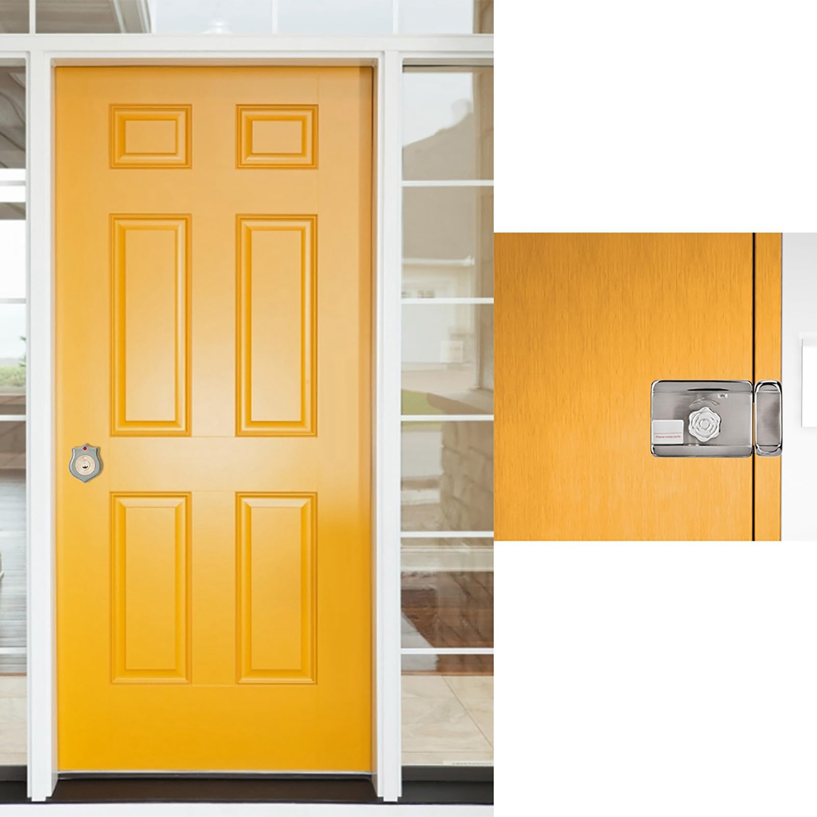 Cerradura de puerta con control remoto , acceso electrónico a puertas , control remoto inteligente , identificación , cabeza