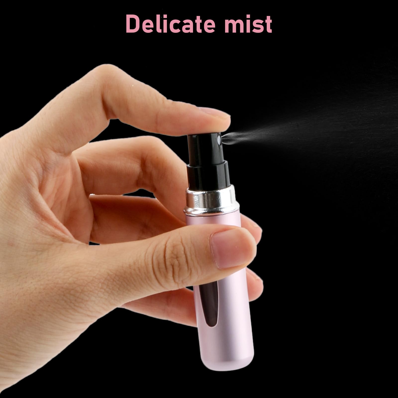 4-częściowy rozpylacz perfum, 5 ml pusty podróżny rozpylacz perfum do wielokrotnego napełniania, mini przenośna butelka z rozpylaczem z okienkiem