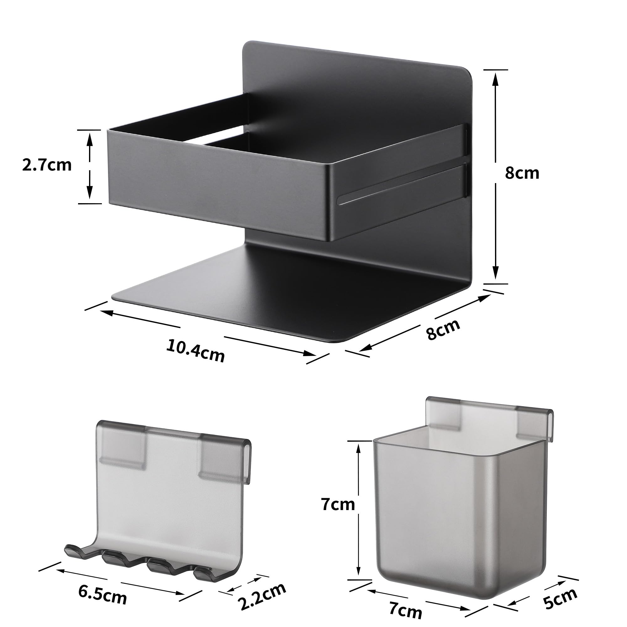 Portaspazzolino Da Parete Per Spazzolini Elettrici - In Acciaio Inox Con 2 Ganci - Adesivo Forte - Argento - Foto 5