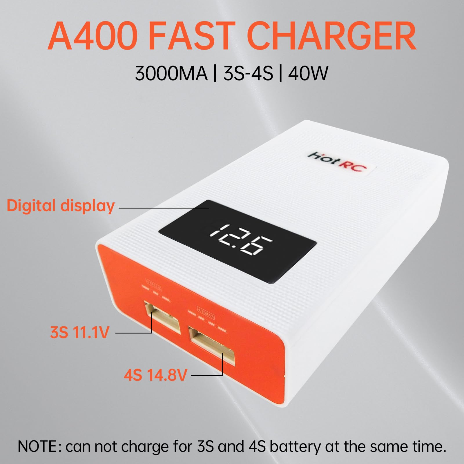 Lipo Balance Charger 40W 3S-4S RC Caricabatteria 11.1V/14.8V Carica Rapida Più Veloce Compatto RC LiPo Caricabatterie Scarico per 3S 4S Lipo Batterie