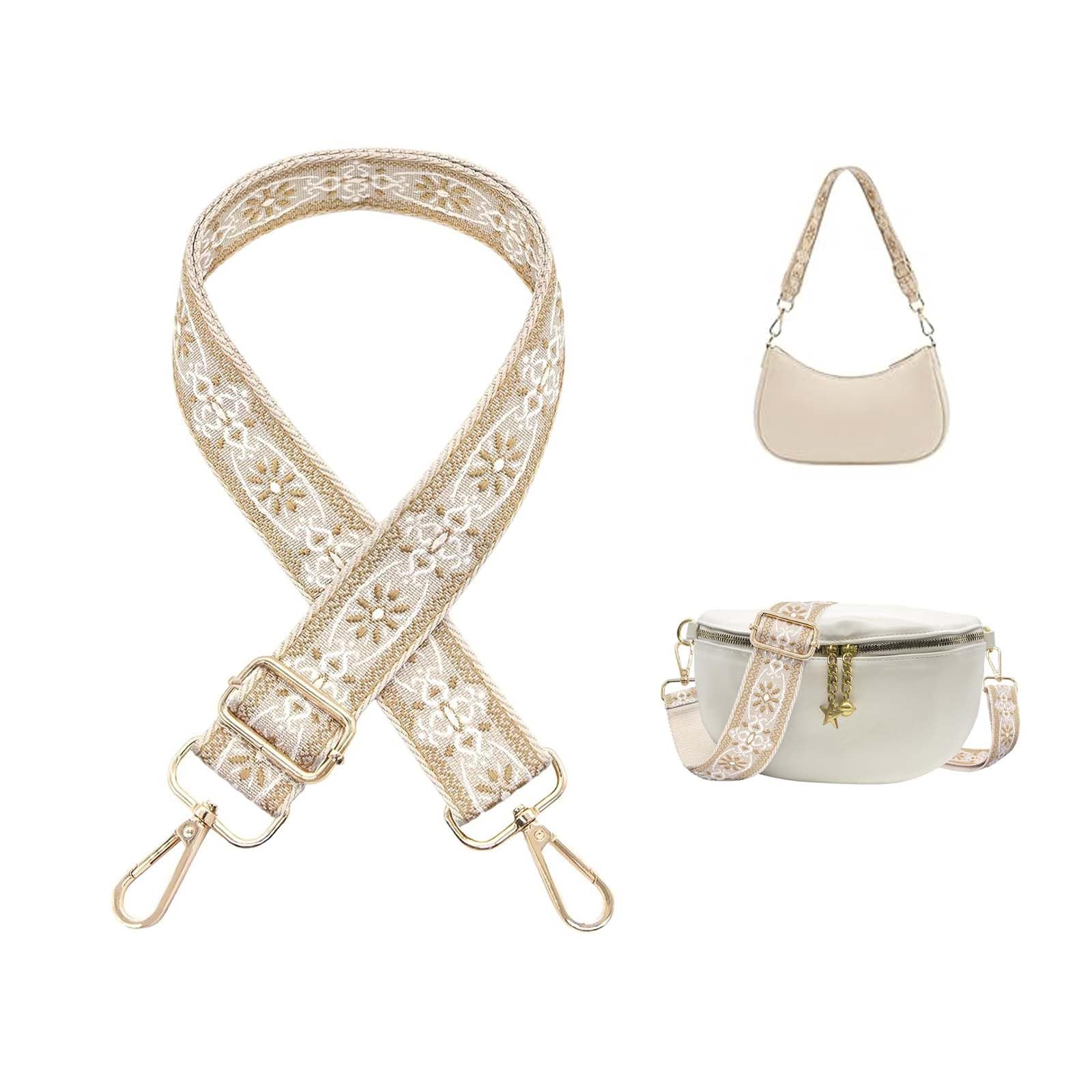 fvalird Bag Strap, Sling Bag Straps Only, Bag Straps for Sling Bag, Bags Belt Strap, Straps for Bags, Strap for Bag, Adjustable Design, Beige White Ethnic Style-picture-11