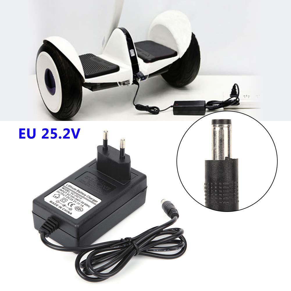 Adapter ładowarki do Masażu, Przenośny Plastikowy Adapter do Pistoletu do Masażu 100-240 V Adapter ładowarki do Masażu Profesjonalny Sprzęt do Masażu Wyposażenie(Norma europejska 25,2 V)