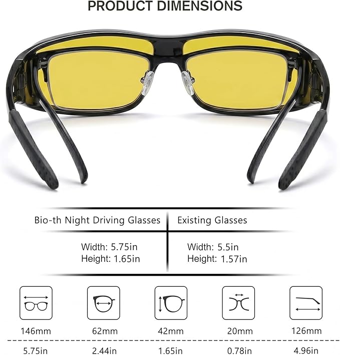 Gafas de conducción nocturna unisex anti reflejo polarizadas miniatura 5
