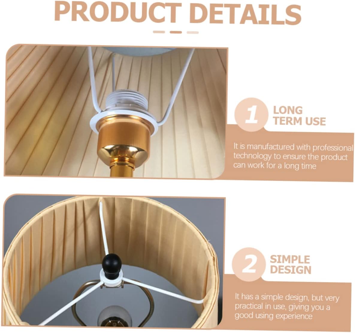 Gadpiparty Vintage Pleated Lamp Shade for Chandelier Desk Wall Lamps Elegant Opening Manual Craftsmanship for Soft Lighting Home