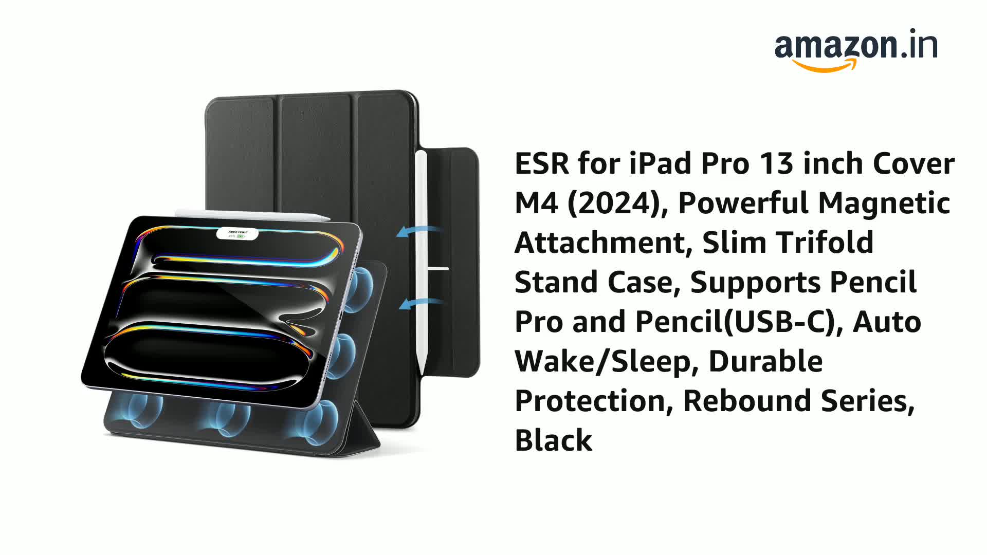 ESR for iPad Pro M5/M4 13 inch Cover Case 2025/2024, Powerful