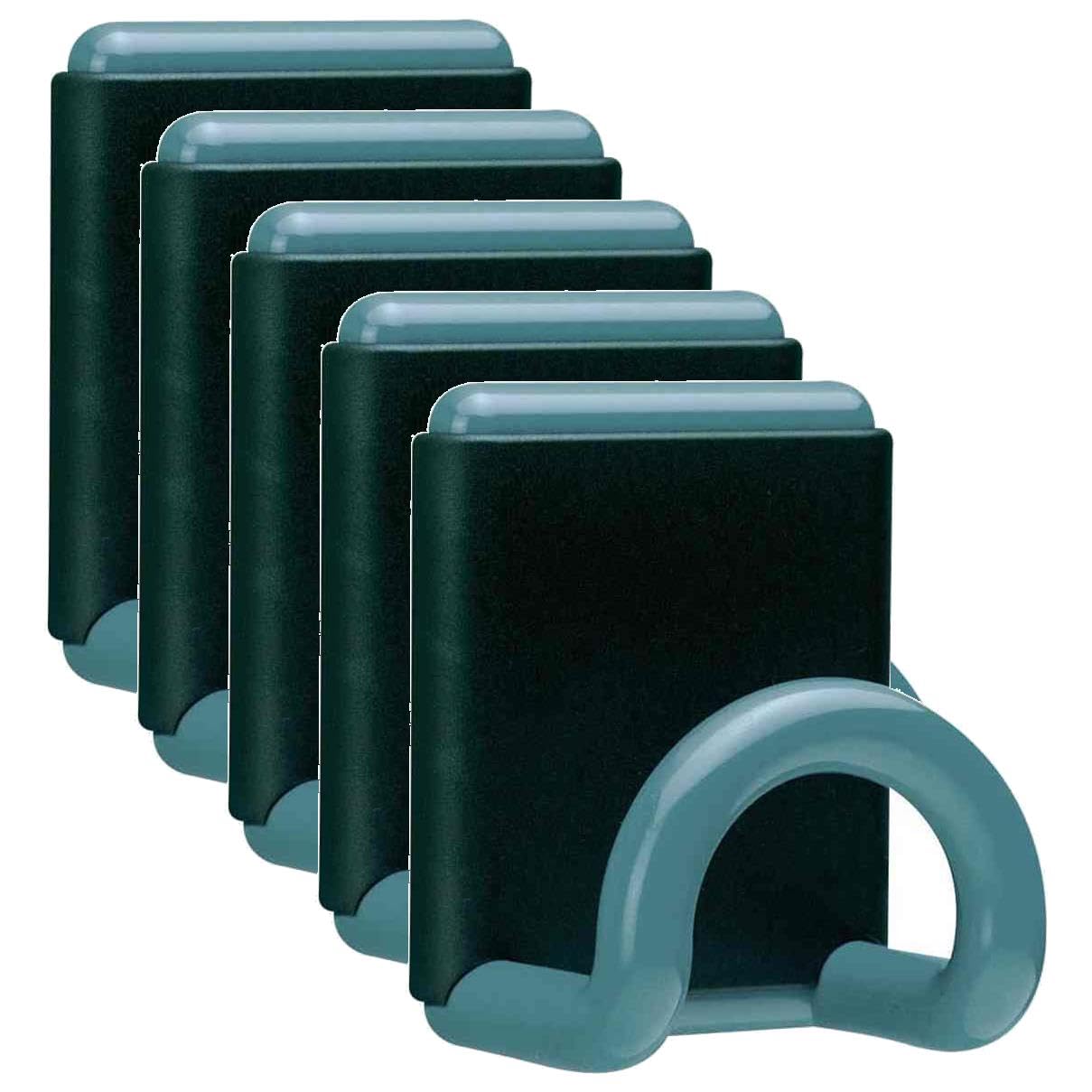 UNILUX Lot de 5 Patères Magnétique FIL 1 crochet 12KG Bleu acier