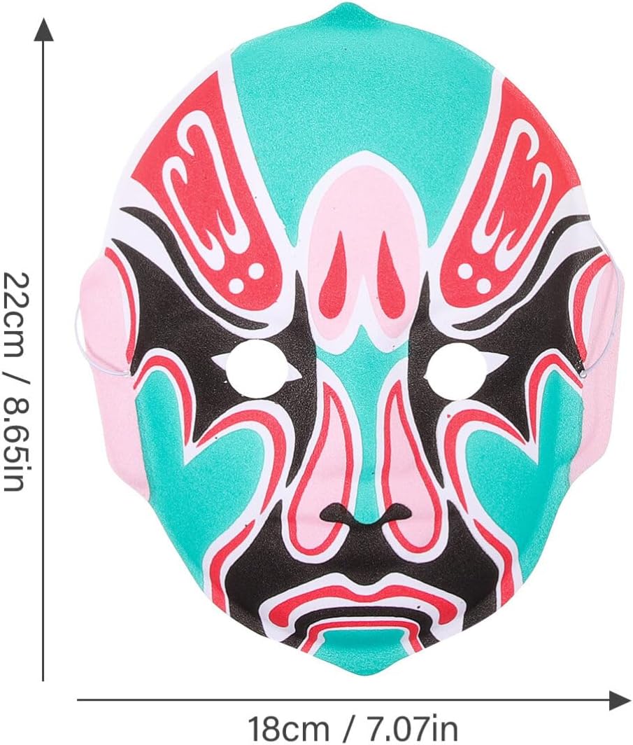 Unomor Chinese Mask Party Props Chinese Sichuan Opera Masks,6pcs Face Changing Party Masks Masquerade Flocking Wall Decoration Pendant Decorative Mask