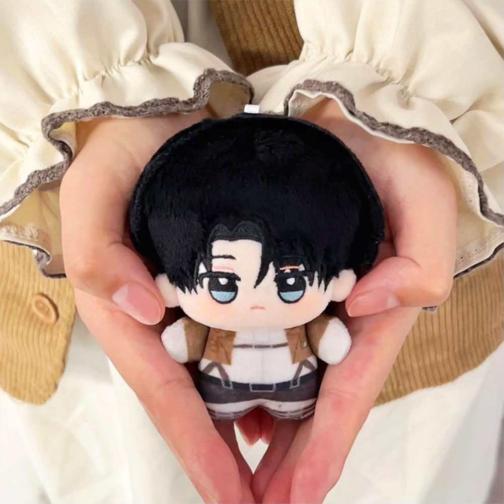 Zhongkaihua Anime-Plüschfigur Levi/Zoe Hans/Eren Jaeger, weich, gefüllt, Anime-Schlüsselanhänger, Tasche, Rucksack, niedliche Anhänger, Dekorationen, Sammlerstücke, Geschenke, 10 cm