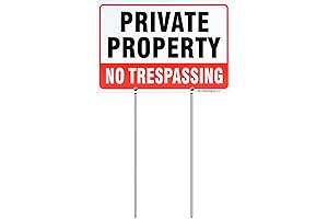 Private Property No Trespassing Signs with Metal Stakes