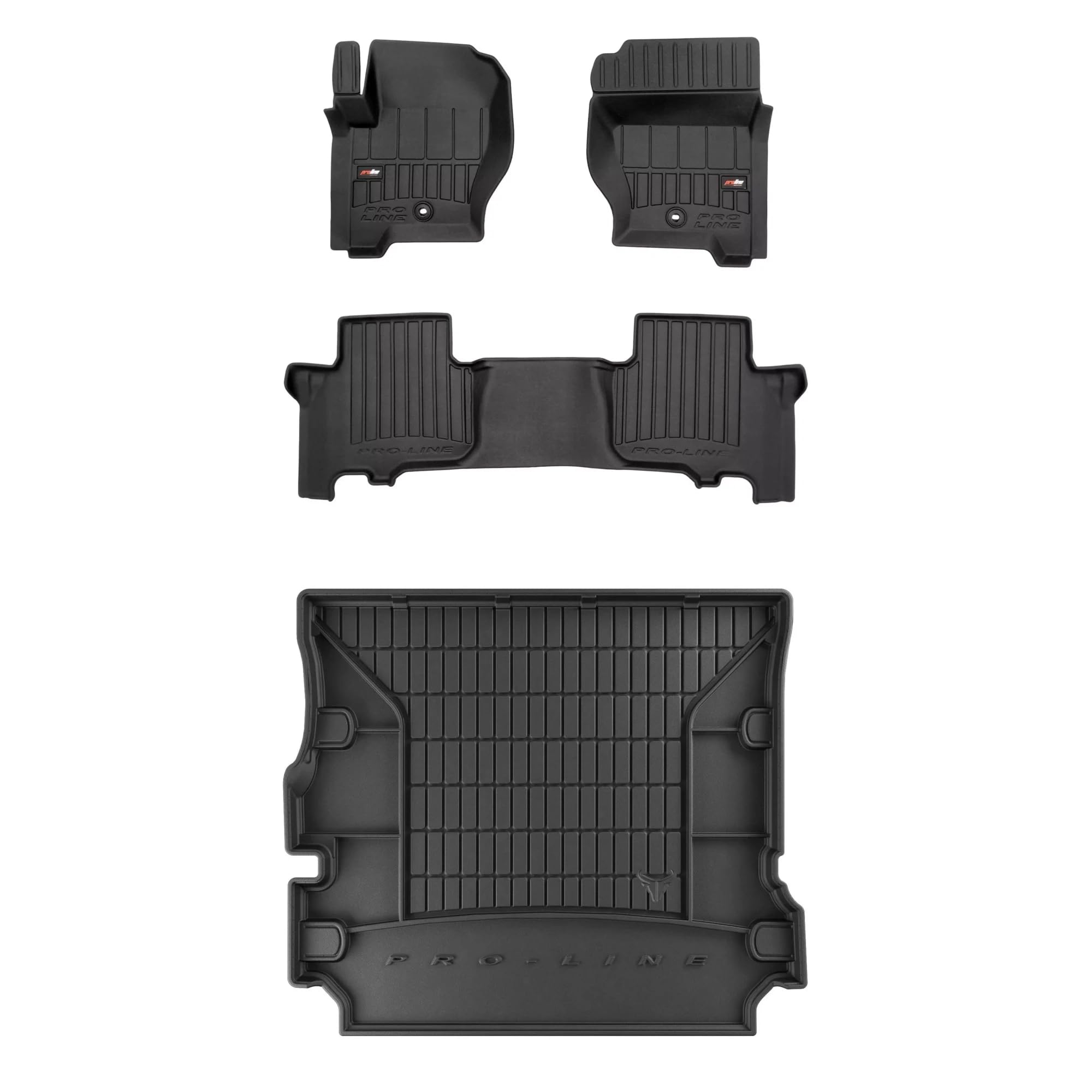 MOTOS Set di tappetini in gomma e tappetini per il bagagliaio per Land Rover Discovery III 2004-2009 Migliorare il comfort di viaggio con tappetino antiscivolo auto 3D- tappetini per tutte le stagioni