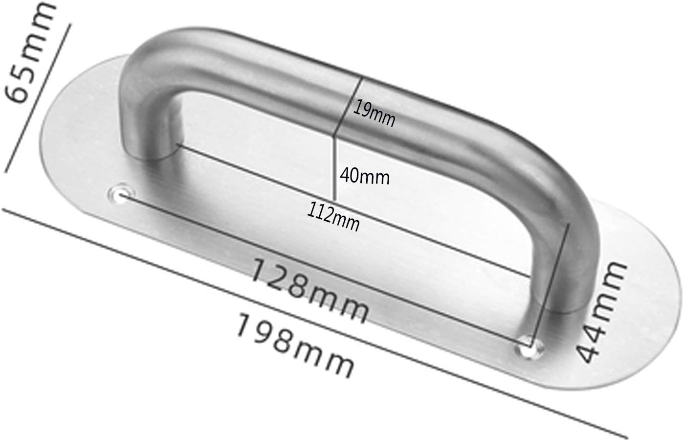 2PCS Barn Door Garden Gate Shed Pulls Handles Sliding Gate Garage Shed Handles Hardware Front Door Handles for Wooden Doors for House Doors,Wooden Doors,Stainless Steel(Hole Distance:128mm)