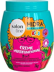 Salon Line, Creme Multifuncional 3 em 1, Hidra Cachinho Kids, Vegano - Para Cabelos Cacheados e Crespos, 1Kg