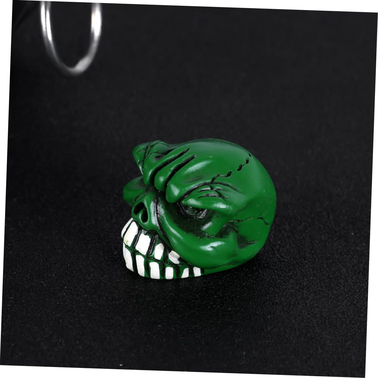 SOLUSTRE 2sets Valvole Per Pneumatici Forma Di Testa Di Scheletro Resina Per e Bicicletta Accessori Per Gonfiaggio Con Design Fantasma Verde