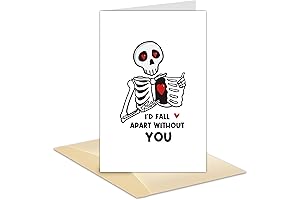 Romantic Skeleton Love Card: Spooky Valentine's Day Gift of Love