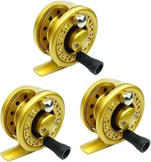 CLISPEED 3pcs Cord Winder Fishing Kits Right Hand Fishing Reels Fishing Front Wheel Inline Ice Fishing Reel Cord Reel Fishing Gear Raft Wheel Fishing Boat Yellow Plastic Fishing Reel