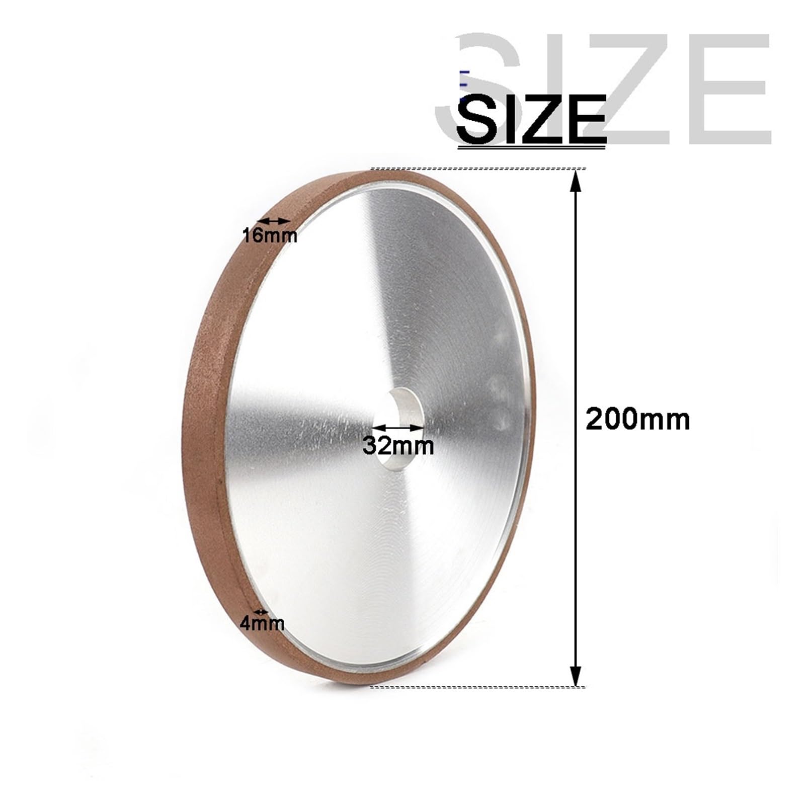 Disco de amoladora paralela de muela abrasiva de diamante plano de 150mm/180mm/200mm for fresa de acero de carburo de tungsteno