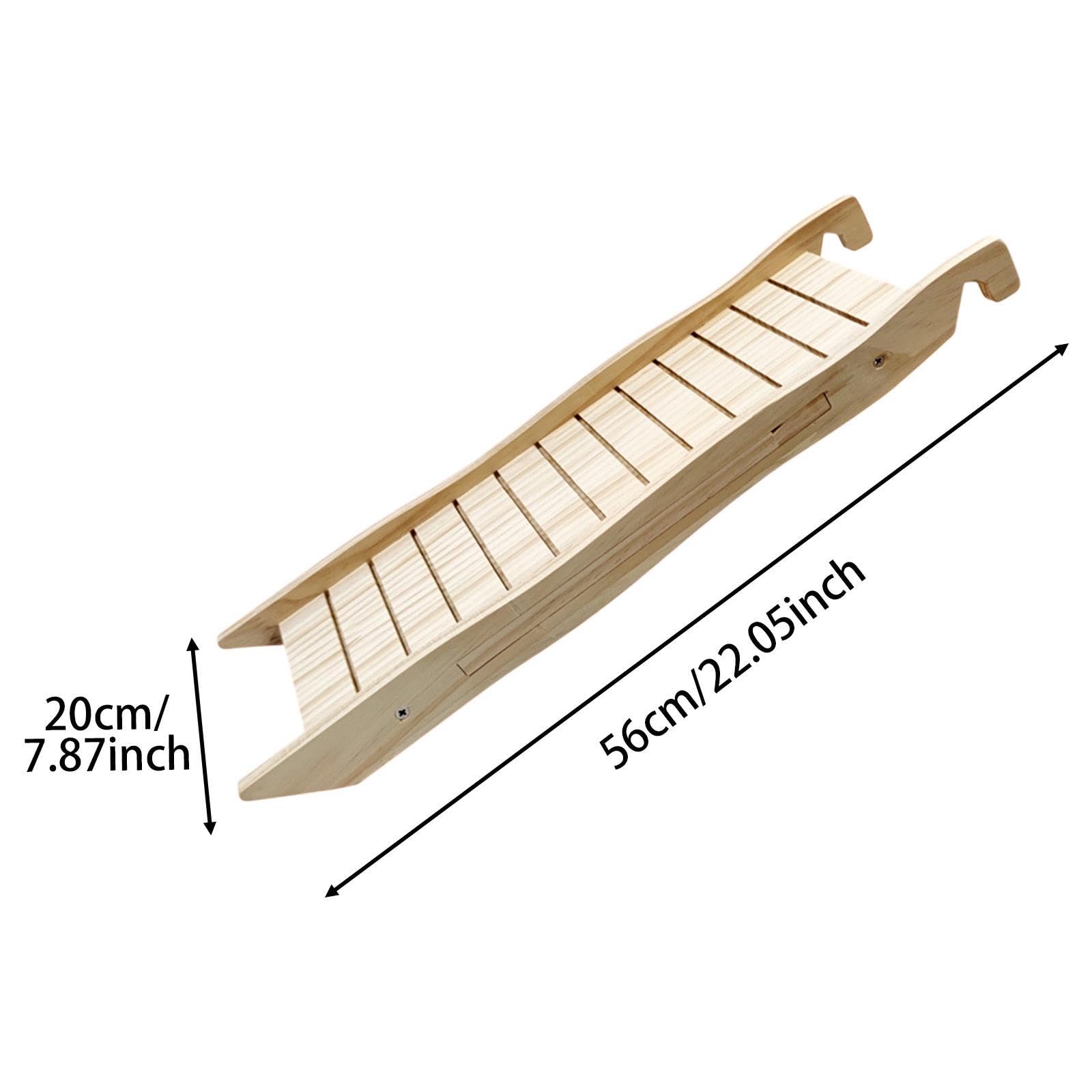 Rampa per Conigliera, Scaletta Sospesa in Legno per Gabbia di Criceto, Gioco di Arrampicata, Ponte a Scaletta in Legno per Topi, Piccoli Animali, Cinc, a