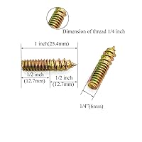 Vista 2 de Paquete de 20 pernos de suspensión de doble cabeza de 1/4-20 x 1 pulgada para tornillos de muebles