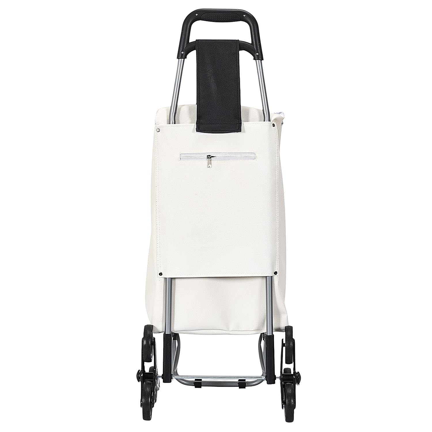 Carro de la compra plegable de 50 l con 6 ruedas – rayas beige – Carro de la compra estable – Carro de la compra plegable – Carro de la compra – Carro de la compra –