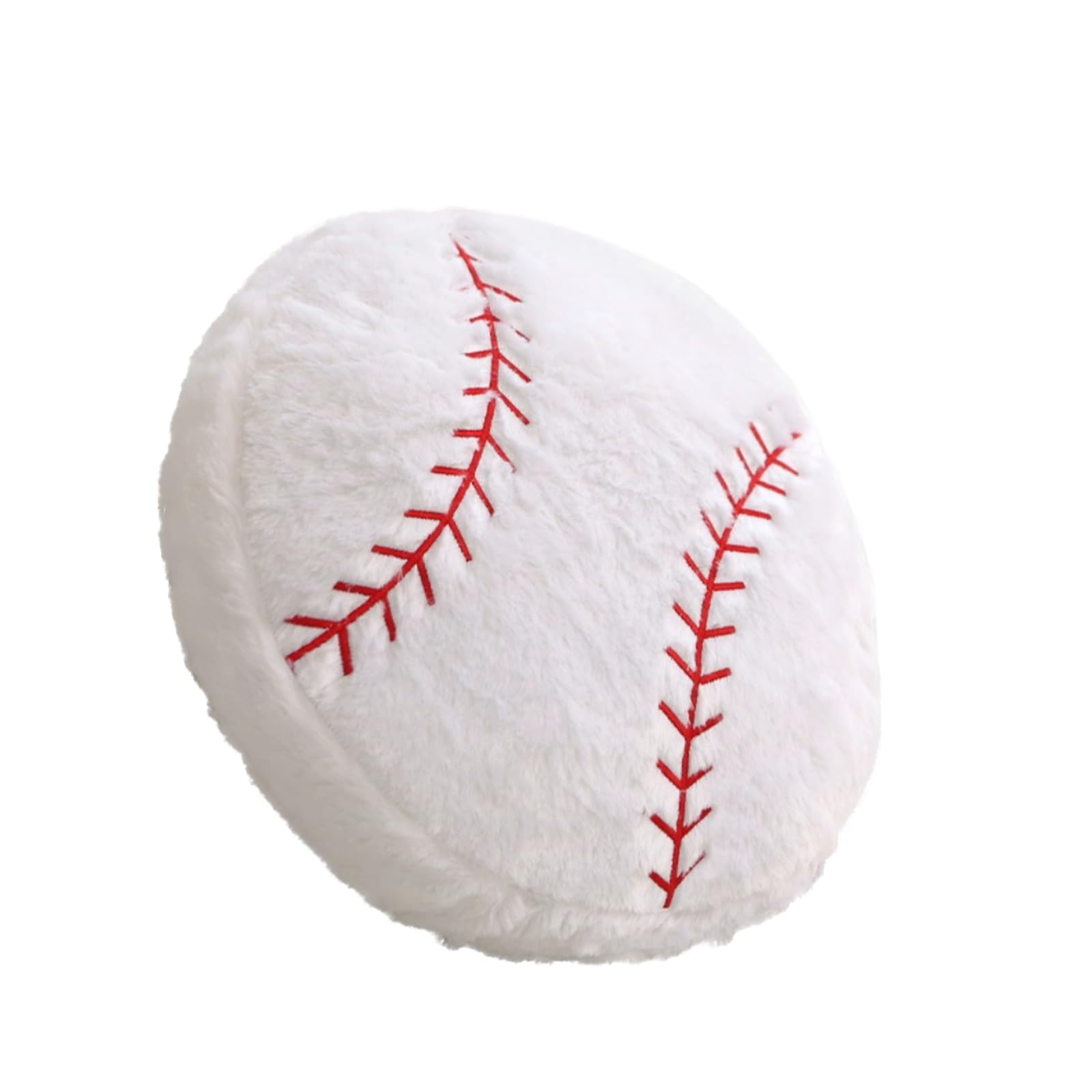 Plush Football/Basketball Cushion 1:1 Realistic Stuffed Soft Soccer Ball Toy Size 5 Fluffy Football Squishy Pillows Sleeping Hugging Pillow Gift for Kids Adult Sports Fans (Baseball-flat Cushion) - Image 4