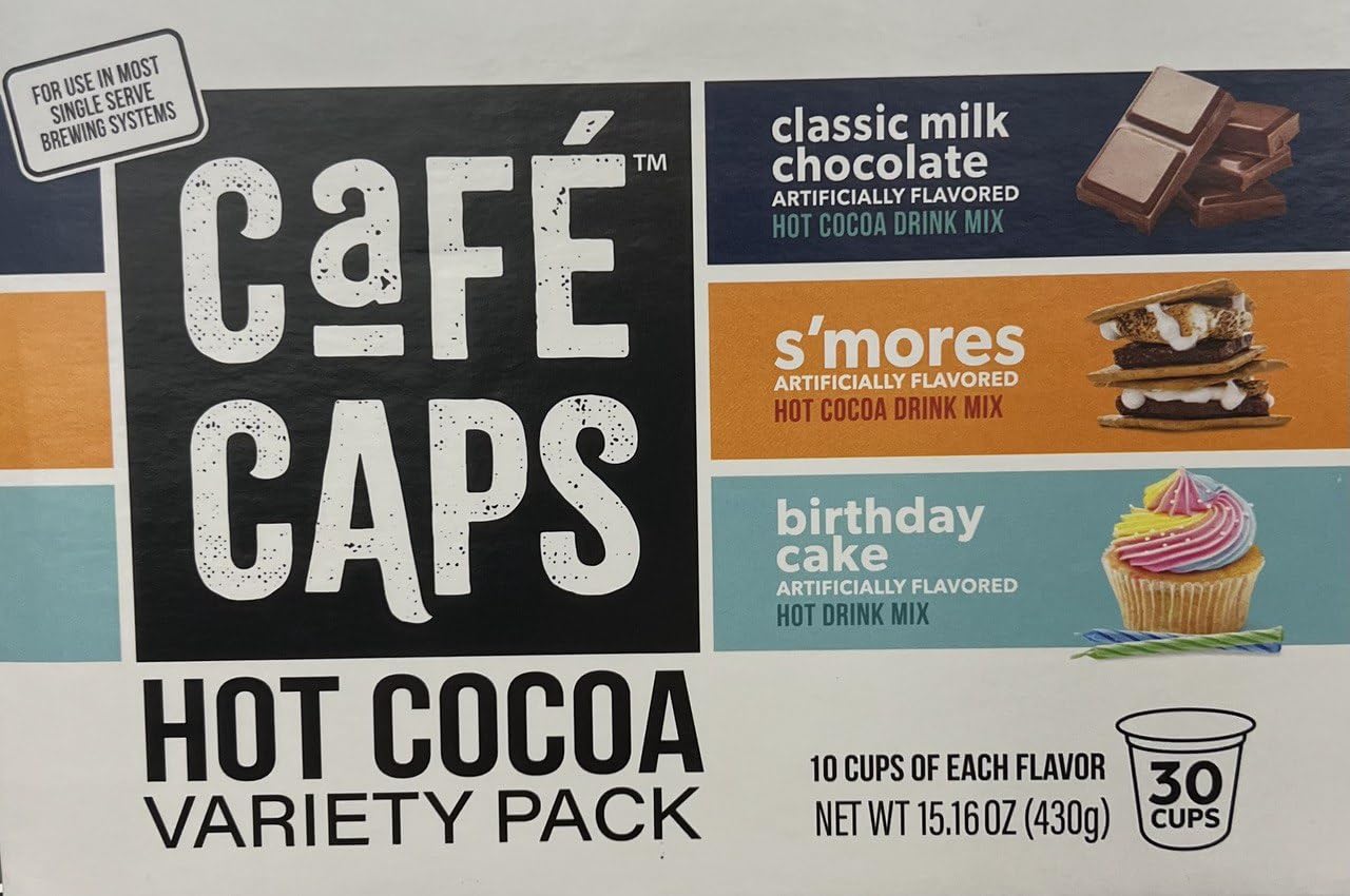 Cafe Caps Hot Cocoa Variety pack Classic Milk Chocolate