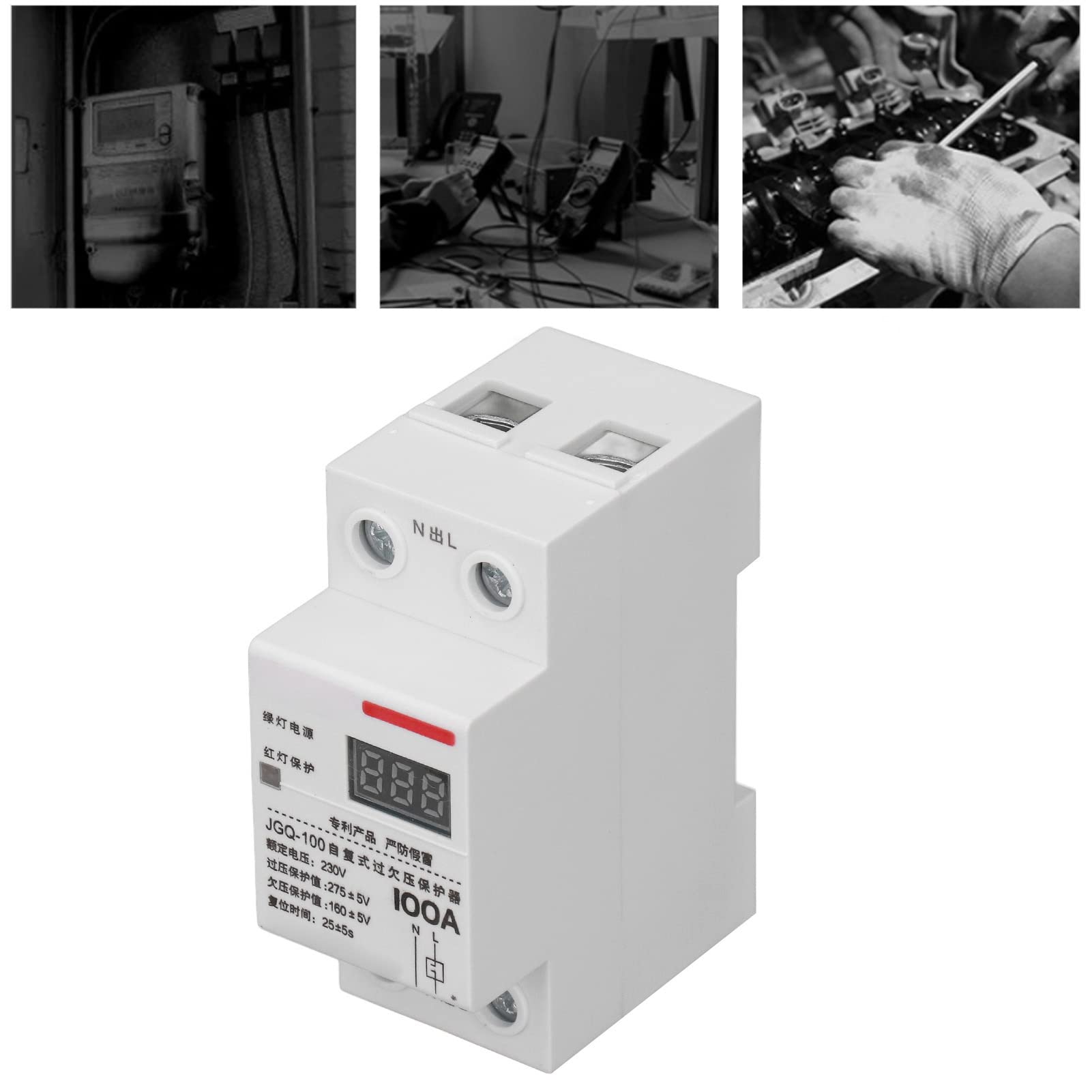 Protettore Sovratensione E Sottotensione 230V 100A | Relè Di Ripristino | Per Quadri Elettrici | Trifase - Foto 10