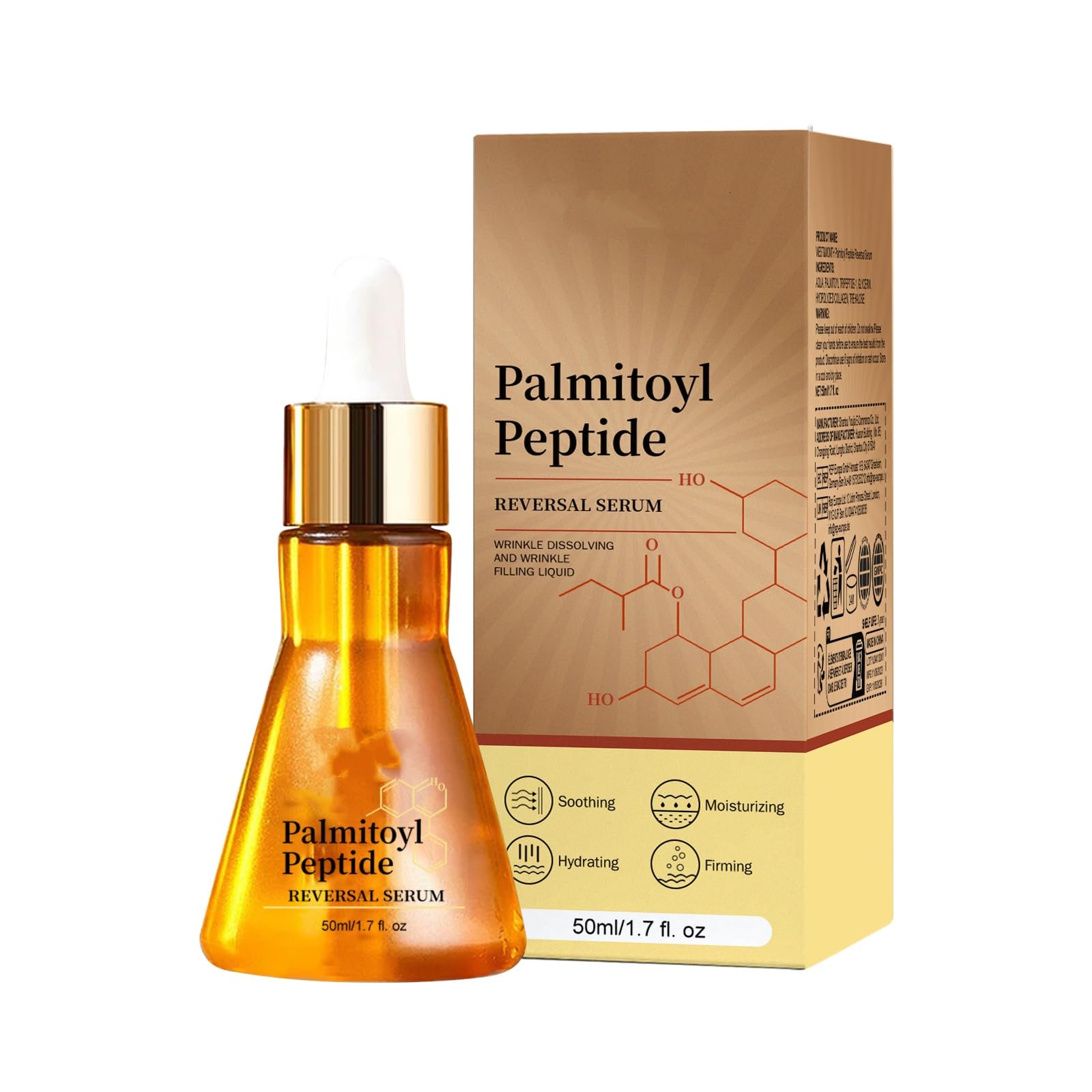 Peptides Face Serum with GHK-Cu & Hydrating Anti-Aging Serum for Wrinkles, Collagen Support & Skin Barrier Repair, Lightweight Korean Formula (2 pcs)