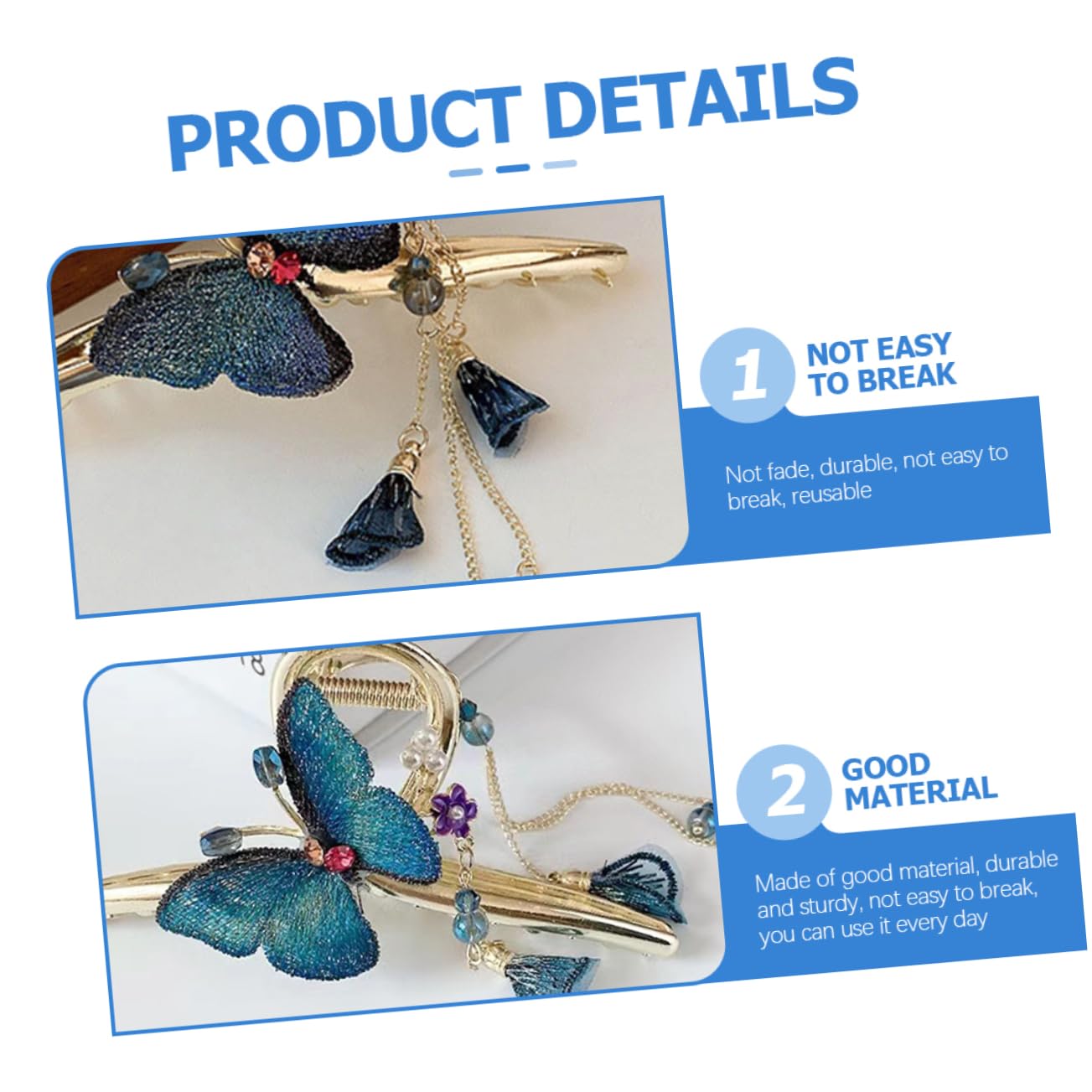 Healeved 5piezas Pinza Para Cabello Diseño De y Flecos Clip De Mandíbula Metálico Para Mujer Accesorio Elegante y Duradero Para Peinados Diarios