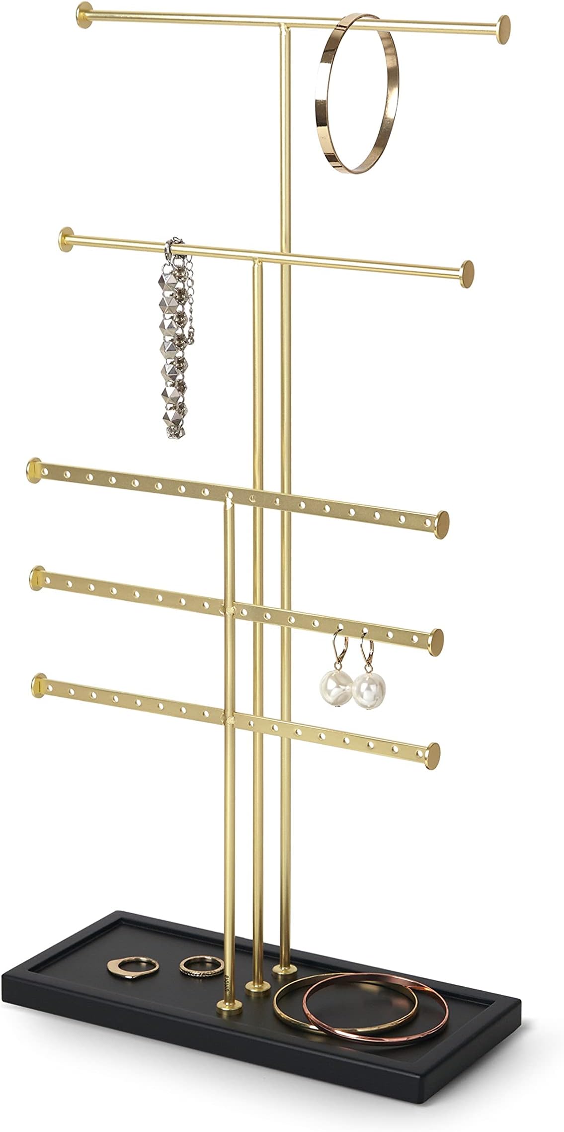 Umbra Trigem Tiered Tabletop Jewelry Organizer Freestanding