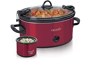 Crock-Pot 6-Quart Countdown Slow Cooker with Dipper in Vibrant Red