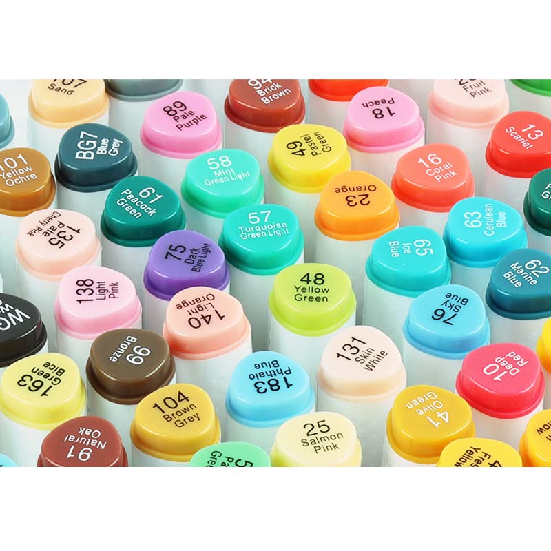 Celemoon 80 Colors Alcohol Based Marker Pens Double Tipped