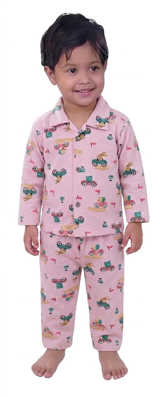 Cotton Night Suit Combo Set for Baby | Printed Top & Pyjama Set | Soft Nightwear Pajamas for Girls | Comfortable Sleepwear Set-image-1