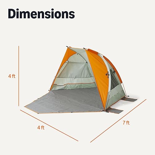 Miniatura 5 de Tienda Basics Refugios solares para camping, gris y naranja, 7 x 4 x 4 pies (largo x ancho x alto)