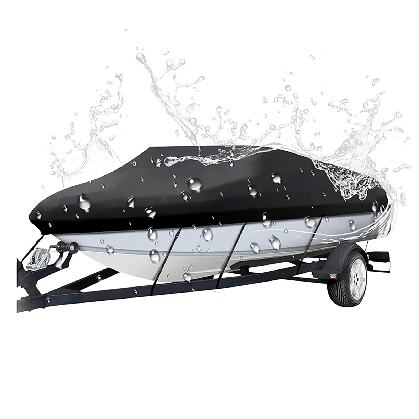 UTLODY Heavy Duty Boat Cover for Campion Boats A16 OB BR 2020–2026, Waterproof Oxford Marine, UV Resistant & Tear-Resistant, All Weather Trailerable