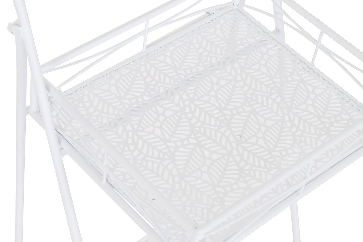 Camarera Hierro 43x38x76 Hojas Blanco
