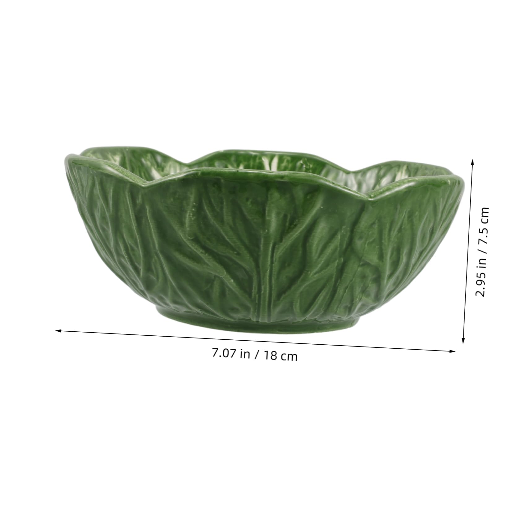 OFFSCH Unique Cabbage Ceramic Plate for Serving Snacks Pastries Fruits Artistic Food Presentation Dish for Guesthouses Hotels Tea Rooms Easy to Clean Ceramic Design
