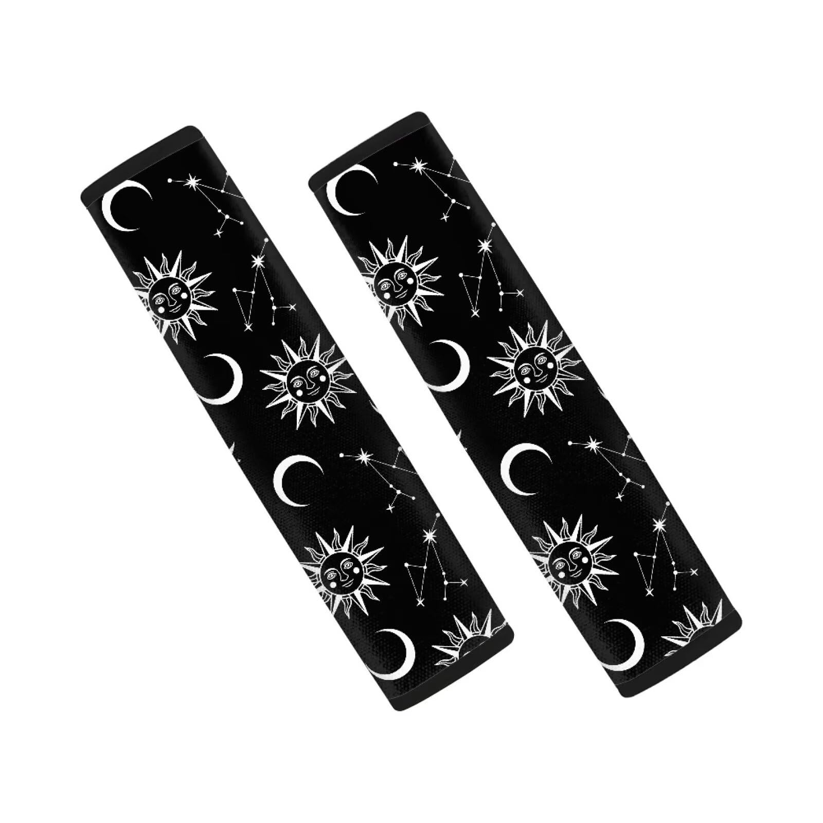 AFPANQZ Moon Star 2pcs Universal Car Seat Belt Pads Cover Vehicle Seat Belt Comfort Shoulder Pads for Adults Comfortable Pads Cushion for Adults Kids Non-Slip Shoulder Straps